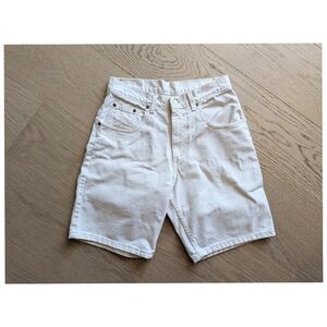 VINTAGE jean shorts, cream